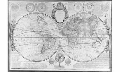 null Carte générale de la terre ou Mappemonde par DESNOS, géographe et ingénieur,...