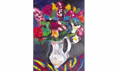 null Pierre AMBROGIANI (1907-1985) « Bouquet de fleurs »
Huile sur toile, signée...