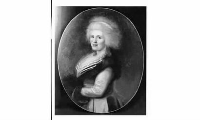 null Jean VOILLE (1744-1796). Attribué à « Portrait de dame à la robe bleue »
Toile...