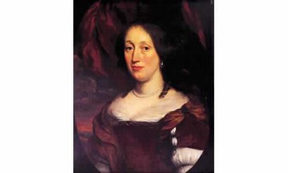 null Nicolas MAES (Dordrecht 1634 - Amsterdam 1693) « Portrait de femme au collier...