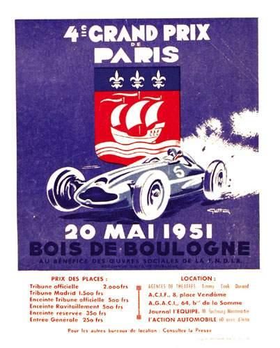 null AUTOMOBILES
4ème Grand Prix de Paris
20 Mai 1951. Bois de Boulogne.
HAM GEO
Mestivier
Aff....