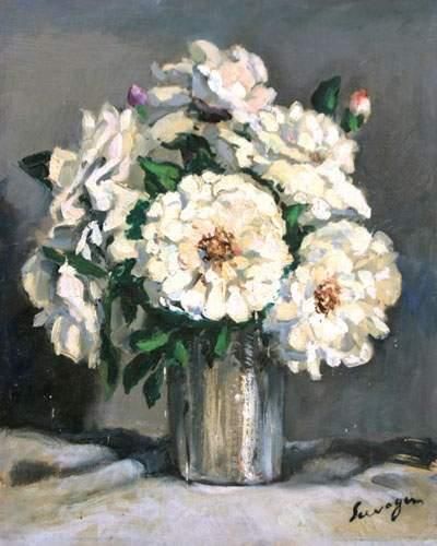 null Lucien SEEVAGEN (1887-1959)
« Timbale fleurie »
Paire d'huiles sur toile marouflées...