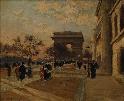 null Ernest RENOUX (1863-1932)
L'arc de Triomphe, 1890
Toile.
Signé en bas à gauche...