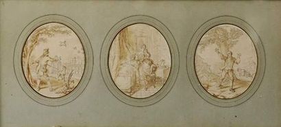 null Clément Pierre MARILLIER (Avignon 1704-Paris 1781)
Trois scènes de genre
Trois...
