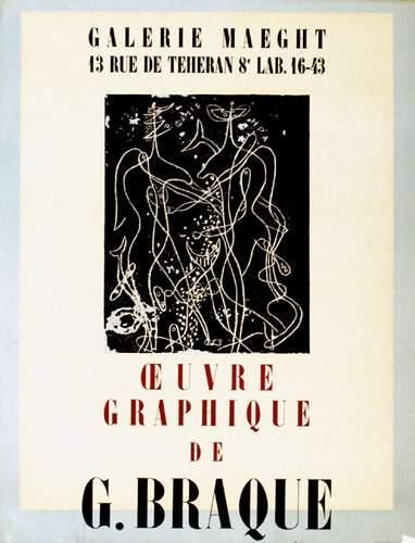 null AFFICHES D'ARTISTES / ARTISTS POSTERS
G. Braque
Œuvre graphique. Galerie Maeght.
BRAQUE...
