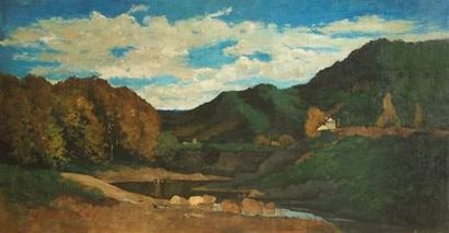 null Gustave COURBET (Ornans 1819-La Tour de Peilz 1877)
Paysage de Franche Comté
Toile.
120...