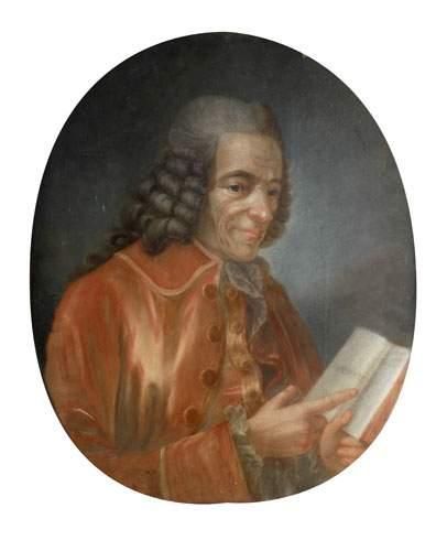 null Jean HUBER (Chambéry 1721-Lausanne 1786)
Portrait de Voltaire lisant Sophocle
Pastel.
63...