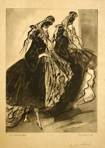 null D'après Constantin GUYS (1802-1892)
Les deux marcheuses 
Lithographie de Camille...