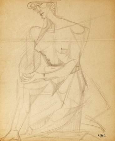 André LHOTE (1885-1962)
Femme assise
Crayon...