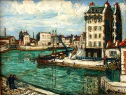 Alphonse QUIZET (1885-1955)
Canal de la Villette
Panneau.
19...