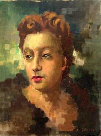 Jean d'ESPARBES (1898-1968)
Portrait de femme
Toile.
41...