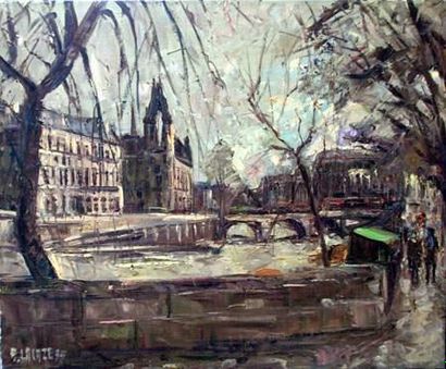 Germaine LACAZE (1908-1994)
La Seine au Pont...