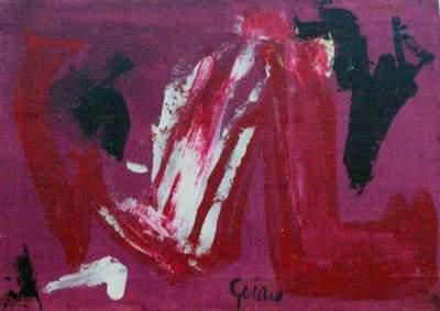 null Lydie GERARD (Né en 1920)
Composition rouge et noire
Acrylique sur papier.
23...