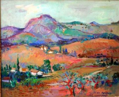 Roger BERTIN (1915-2003) Paysage en Provence...