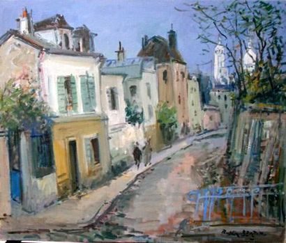 Roger BERTIN (1915-2003) Rue de l'Abreuvoir...