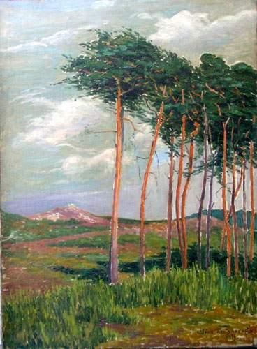 Jean D'ESPARBES (1898-1968) Les grands pins...
