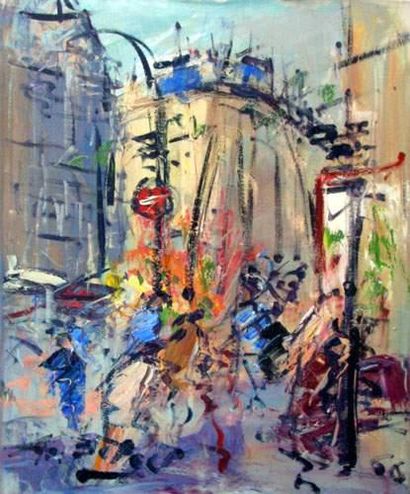 Georges BERGER (1908-1976)
Rue de Buci
Toile.
Signé...