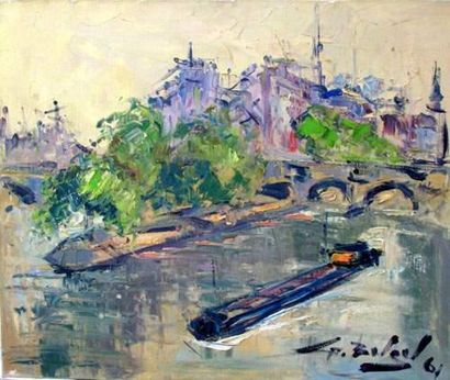 Georges BERGER (1908-1976)
La Seine au pont...
