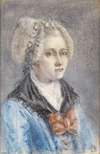 null Ecole FRANÇAISE du XVIIIe siècle
Portrait de femme
Crayon noir et pastel.
Provenance:...