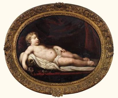 null Ecole ESPAGNOLE vers 1640
Vanité ou l'enfant endormi
Toile ovale.
68 x 81 c...