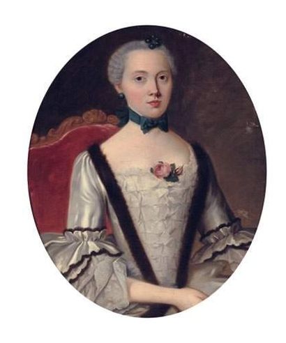 null école FRANçAISE vers 1760
Portrait de femme au nœud turquoise
Sur sa toile d'origine...