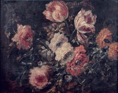 null école FRANçAISE de la fin du XVIIIe siècle
Bouquet de fleurs
Toile.
38 x 50...