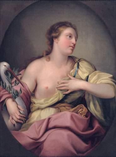 null Attribué à André Corneille LENS (1739-1822)
Portrait de femme à la cigogne
Toile.
94...