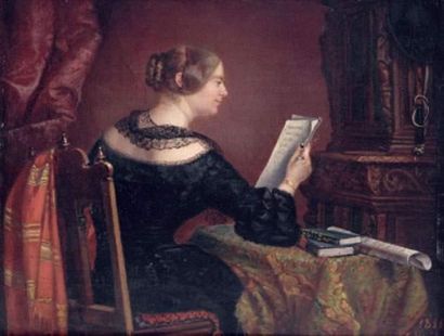 null Camille BOUCHET (1799-1890)
Jeune fille lisant une lettre
Toile.
Signée et datée...