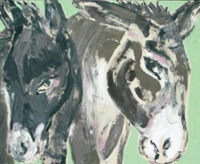 null Pero NIKCEVIC (*)
Les deux ânes
Acrylique sur toile.
60 x 73 cm