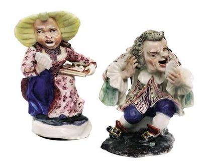null Naples (Capodimonte)
Très rare paire de figurines en porcelaine représentant...