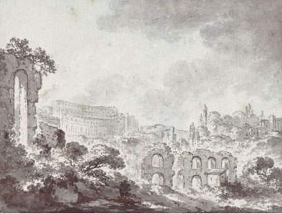 ECOLE FRANCAISE vers 1780
Vue du Colisée...