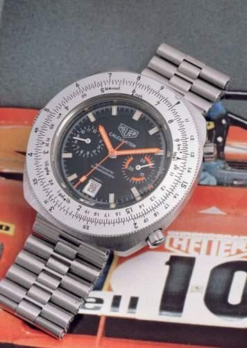 null HEUER (Chronographe Calculator), vers 1970
Superbe montre chronographe de pilote...