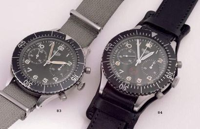 null HEUER (Chronographe Bund / Pilot), vers 1970
Grand chronographe de pilote en...