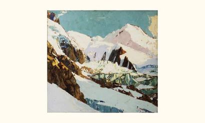 null Joseph Victor COMMUNAL
(1876-1962)
Le Mont Blanc, les grands Mulets, 1924
Huile...