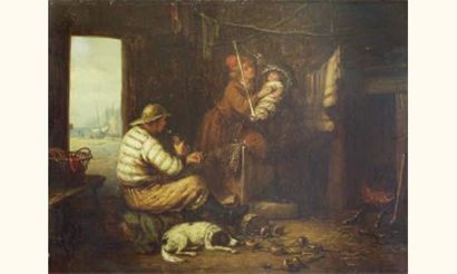 null ANSI SHEARBON
Famille de pêcheurs devant la cheminée, 1869
Huile sur toile,...