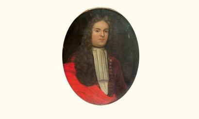 null École ANGLAISE du XVIIIe siècle
Portrait d'homme 
Toile ovale.
76 x 65 cm
Il...
