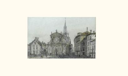 null Victor Jean NICOLLE (Paris 1754-1826)
Vue de la place et du Dyverdon, dans le...