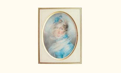 null Jean-Baptiste ISABEY(Nancy 1767-Paris 1855)
Portrait de jeune femme à la robe...