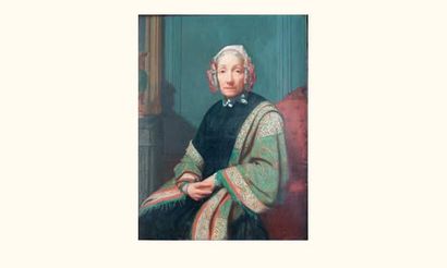 null Léon BRUNEL-ROCQUE (1822-1871)
Portrait de dame au châle persan
Sur sa toile...