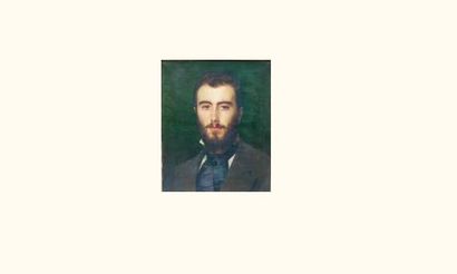 null Antoine-Léon BRUNEL-ROCQUE(Paris 1822 - Après 1871)
Portrait d'homme barbu
Sur...