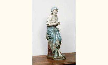 null A. CARRIER-BELLEUSE (1824-1887)et Hyppolite BOULENGER (céramiste)
Femme assise
Sculpture...