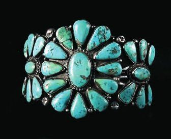 Bracelet d'homme - Zuni Argent et turquoise...