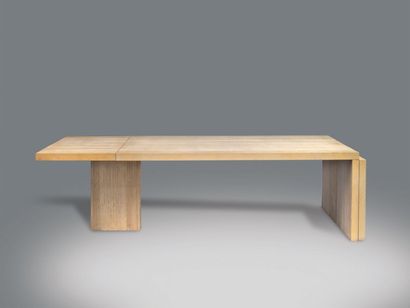 Philippe Allaeys Prototype Table «Isaac» à plateau rectangulaire extensible en bouleau...