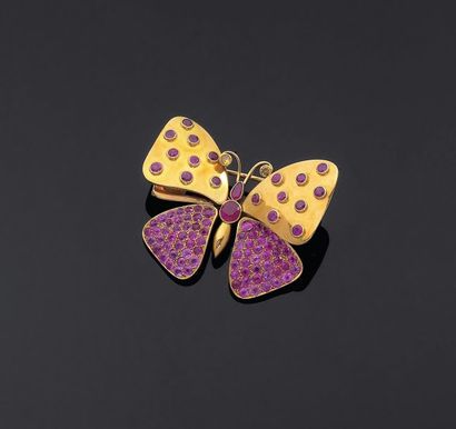 Suzanne Belperron. Années 1935 Rare clip « Papillon » aux ailes entièrement articulées.Elles...