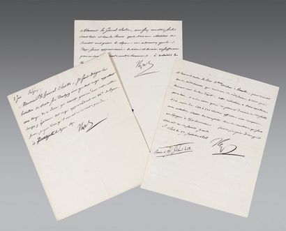 NAPOLEON Ier Pièce signée Bonaparte, Armée d'Italie, Place de Monaco, Burau du personnel...