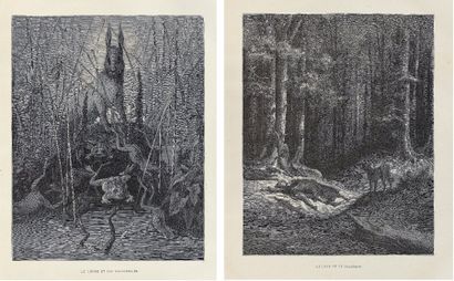 LA FONTAINE et DORE, Gustave Fables. Avec les dessins de Gustave Doré. Paris, Hachette,...