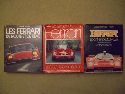 null Ensemble de trois volumes Les Ferrari de route et de rêve par A. Prunet. La...