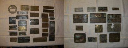 null Ensemble comprenant 42 plaques des 24 marques suivantes HANOMAG trois plaques....