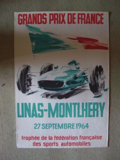 BELIGOND Grand Prix de France 1964. 59 x 40. Affiche non entoilée.