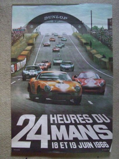 24 Heures du Mans 1966 60 x 40. Affiche non entoilée.